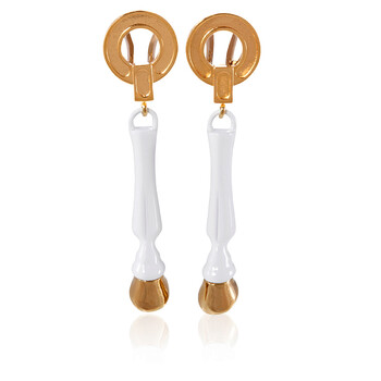 Bông tai Burberry Resin And Gold-Plated Hoof Drop Earrings