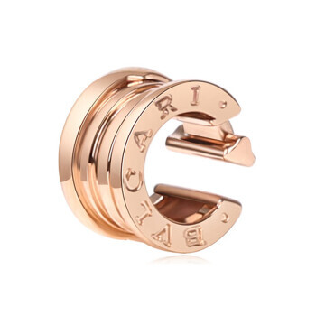 Bông tai Bvlgari 18K Rose Gold Openwork Logo Earring