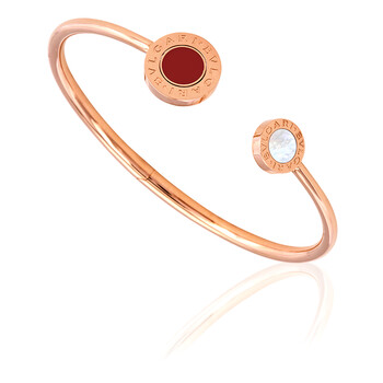 Bvlgari Bvlgari 18Kt Rose Gold Mother Of Pearl/Carnelian Bracelet 2 Vòng tay Bvlgari Bvlgari 18Kt Rose Gold Mother Of Pearl/Carnelian Bracelet chính hãng