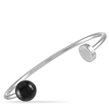 Vòng tay Calvin Klein Bubbly Stainless Steel Onyx Open Bangle Bracelet chính hãng