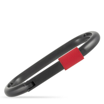 Calvin Klein Face Stainless Steel Black Pvd Red Paint Closed Carabiner Bangle Bracelet Size Large 1 Vòng tay Calvin Klein Face Stainless Steel Black Pvd Red Paint Closed Carabiner Bangle Bracelet Size Large chính hãng