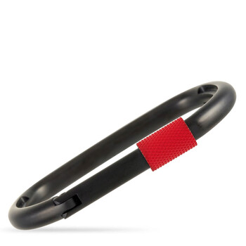 Vòng tay Calvin Klein Face Stainless Steel Black Pvd Red Paint Closed Carabiner Bangle Bracelet Size Small chính hãng