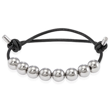 Vòng tay Calvin Klein Soulful Stainless Steel Black Leather Bracelet chính hãng