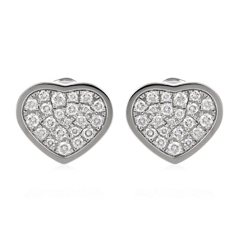 Bông tai Chopard Happy Hearts White Gold Diamonds Earrings