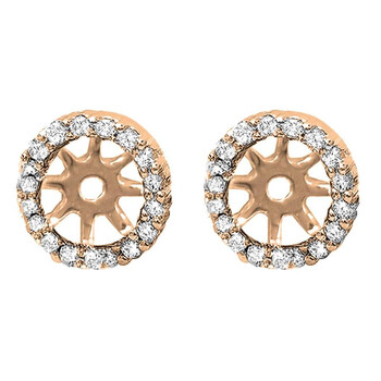 Dazzling Rock Dazzlingrock Collection 0.25 Carat (Ctw) 18K Round Diamond Removable Jackets For Stud Earrings 1/4 Ct, Rose Gold 2 Bông tai Dazzling Rock Dazzlingrock Collection 0.25 Carat (Ctw) 18K Round Diamond Removable Jackets For Stud Earrings 1/4 Ct