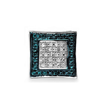 Bông tai Dazzling Rock Dazzlingrock Collection 0.05 Carat (Ctw) Blue & White Round Diamond Micro Pave Stud Earring (Only 1Pc)