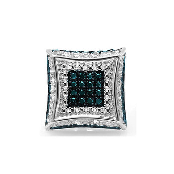 Dazzling Rock Dazzlingrock Collection 0.08 Carat (Ctw) Round Blue & White Diamond Micro Pave Stud Earring (Only 1Pc), Sterling Silver 1 Bông tai Dazzling Rock Dazzlingrock Collection 0.08 Carat (Ctw) Round Blue & White Diamond Micro Pave Stud Earring (Only 1Pc)