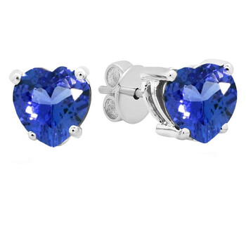 Bông tai Dazzling Rock Dazzlingrock Collection 18K 5 Mm Each Heart Tanzanite Ladies Stud Earrings