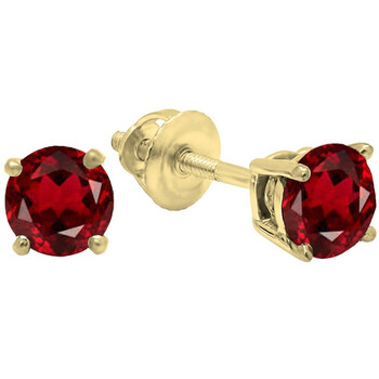 Dazzling Rock Dazzlingrock Collection 14K 5.5Mm Each Round Cut Garnet Ladies Solitaire Stud Earrings, Yellow Gold 2 Bông tai Dazzling Rock Dazzlingrock Collection 14K 5.5Mm Each Round Cut Garnet Ladies Solitaire Stud Earrings
