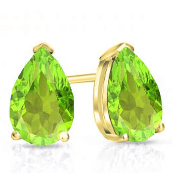 Dazzling Rock Dazzlingrock Collection 14K 6X4Mm Each Pear Cut Peridot Ladies Solitaire Stud Earrings, Yellow Gold 1 Bông tai Dazzling Rock Dazzlingrock Collection 14K 6X4Mm Each Pear Cut Peridot Ladies Solitaire Stud Earrings