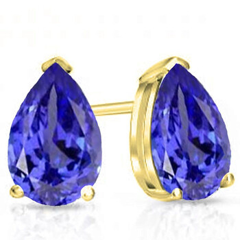 Dazzling Rock Dazzlingrock Collection 14K 7X5Mm Each Pear Cut Tanzanite Ladies Solitaire Stud Earrings, Yellow Gold 2 Bông tai Dazzling Rock Dazzlingrock Collection 14K 7X5Mm Each Pear Cut Tanzanite Ladies Solitaire Stud Earrings