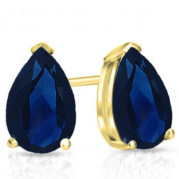Bông tai Dazzling Rock Dazzlingrock Collection 14K 7X5 Mm Pear Blue Sapphire Ladies Solitaire Stud Earring