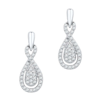 Bông tai Dazzling Rock Dazzlingrock Collection 0.33 Carat (Ctw) 10K Diamond Fashion Earrings