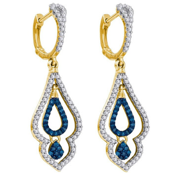 Dazzling Rock Dazzlingrock Collection 0.50 Carat (Ctw) 10K Diamond Micro-Pave Earrings, Yellow Gold 1 Bông tai Dazzling Rock Dazzlingrock Collection 0.50 Carat (Ctw) 10K Diamond Micro-Pave Earrings