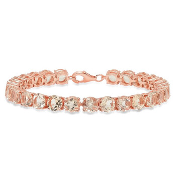 Dazzling Rock Rose Gold Plated Sterling Silver Round Morganite Ladies Tennis Bracelet(7 Inch Length X 6.1 Mm Wide) 2 Vòng tay Dazzling Rock Rose Gold Plated Sterling Silver Round Morganite Ladies Tennis Bracelet(7 Inch Length X 6.1 Mm Wide) chính hãng
