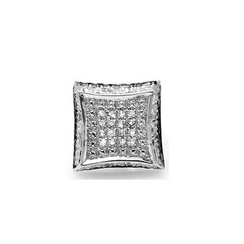 Dazzling Rock Dazzlingrock Collection 0.05 Carat (Ctw) 14K Round White Diamond Micro Pave Kite Shape Stud Earring (Only 1Pc), White Gold 1 Bông tai Dazzling Rock Dazzlingrock Collection 0.05 Carat (Ctw) 14K Round White Diamond Micro Pave Kite Shape Stud Earring (Only 1Pc)