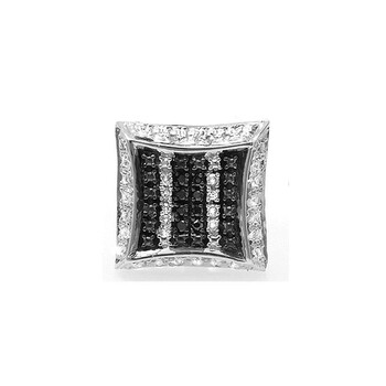 Dazzling Rock Dazzlingrock Collection 0.05 Carat (Ctw) White & Black Round Diamond Micro Pave Stud Earring (Only 1Pc), Sterling Silver 2 Bông tai Dazzling Rock Dazzlingrock Collection 0.05 Carat (Ctw) White & Black Round Diamond Micro Pave Stud Earring (Only 1Pc)