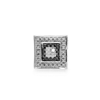 Bông tai Dazzling Rock Dazzlingrock Collection 0.03 Carat (Ctw) 14K White & Black Round Diamond Micro Pave Kite Stud Earring (1Pc)