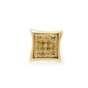 Bông tai Dazzling Rock Dazzlingrock Collection 0.05 Carat (Ctw) 14K Yellow Round Diamond Micro Pave Kite Shape Stud Earring (1Pc)