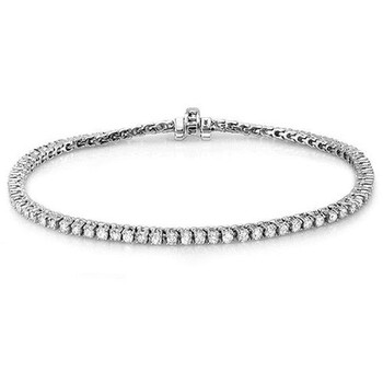 Vòng tay Dazzling Rock Dazzlingrock Collection Igi Certified 2.00 Carat (Ctw) 14K Round Cut Real Diamond Ladies Tennis Bracelet 2 Ct