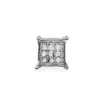 Dazzling Rock Dazzlingrock Collection 0.04 Carat (Ctw) 10K Round Diamond Hip Hop Iced Square Shaped Stud Earring (1Pc), White Gold 1 Bông tai Dazzling Rock Dazzlingrock Collection 0.04 Carat (Ctw) 10K Round Diamond Hip Hop Iced Square Shaped Stud Earring (1Pc)