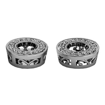 Dazzling Rock Dazzlingrock Collection 0.25 Carat (Ctw) 14K Round White Diamond Removable Jackets For Stud Earrings, White Gold 1 Bông tai Dazzling Rock Dazzlingrock Collection 0.25 Carat (Ctw) 14K Round White Diamond Removable Jackets For Stud Earrings