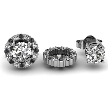 Dazzling Rock Dazzlingrock Collection 0.25 Carat (Ctw) 14K Round Black & White Diamond Removable Jackets For Stud Earrings 1/4 Ct, White Gold 2 Bông tai Dazzling Rock Dazzlingrock Collection 0.25 Carat (Ctw) 14K Round Black & White Diamond Removable Jackets For Stud Earrings 1/4 Ct