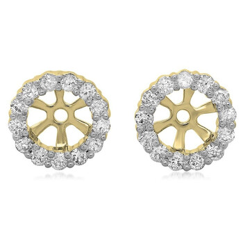 Bông tai Dazzling Rock Dazzlingrock Collection 0.50 Carat (Ctw) 14K Round Diamond Cluster Style Removable Jackets Stud Earrings 1/2 Ct