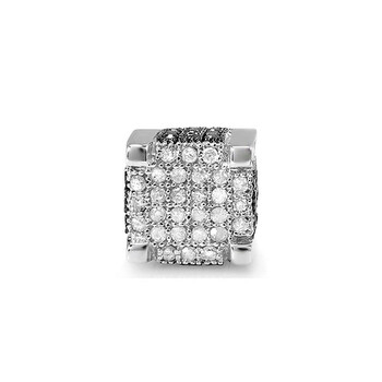 Bông tai Dazzling Rock Dazzlingrock Collection 0.49 Carat (Ctw) 14K Black And White Diamond Men'S Hip Hop Stud Earring 1/2 Ct (1Pc)