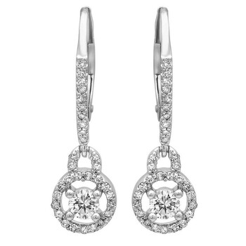 Dazzling Rock Dazzlingrock Collection 0.50 Carat (Ctw) 14K Round Cut White Diamond Ladies Halo Style Dangling Drop Earrings 1/2 Ct, White Gold 1 Bông tai Dazzling Rock Dazzlingrock Collection 0.50 Carat (Ctw) 14K Round Cut White Diamond Ladies Halo Style Dangling Drop Earrings 1/2 Ct