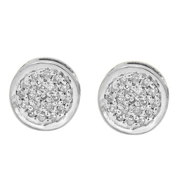 Bông tai Dazzling Rock Dazzlingrock Collection 0.10 Carat (Ctw) 14K Round White Diamond Ladies Circle Cluster Stud Earrings 1/10 Ct