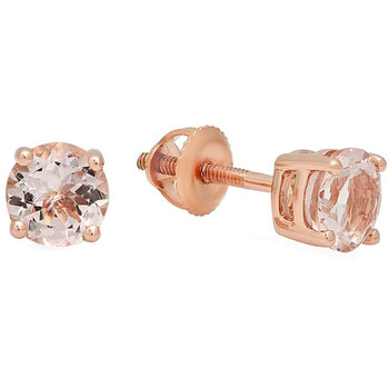 Dazzling Rock Dazzlingrock Collection 3.00 Carat (Ctw) 10K Round Cut Morganite Ladies Solitaire Stud Earrings 3 Ct, Rose Gold 1 Bông tai Dazzling Rock Dazzlingrock Collection 3.00 Carat (Ctw) 10K Round Cut Morganite Ladies Solitaire Stud Earrings 3 Ct