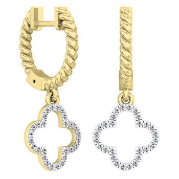 Dazzling Rock Dazzlingrock Collection 0.15 Carat (Ctw) 14K Round Diamond Ladies Fashion Dangling Drop Earrings, Yellow Gold 1 Bông tai Dazzling Rock Dazzlingrock Collection 0.15 Carat (Ctw) 14K Round Diamond Ladies Fashion Dangling Drop Earrings