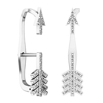 Bông tai Dazzling Rock Dazzlingrock Collection 0.10 Carat (Ctw) Round White Diamond Ladies Arrow Shaped Climber Earrings 1/10 Ct