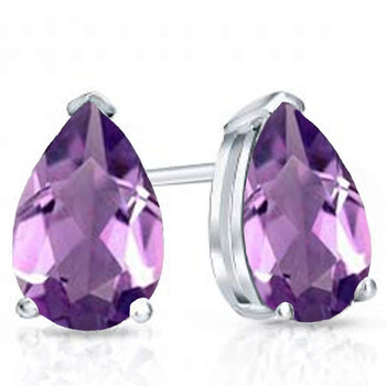 Bông tai Dazzling Rock Dazzlingrock Collection 7X5Mm Each Pear Cut Amethyst Ladies Solitaire Stud Earrings
