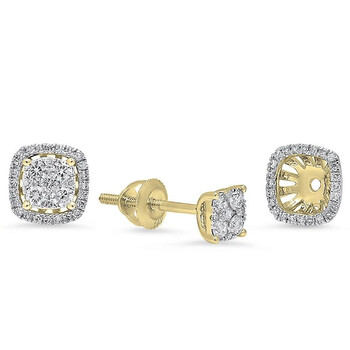 Bông tai Dazzling Rock Dazzlingrock Collection 0.40 Carat (Ctw) 14K Round Diamond Ladies Stud Earrings With Removable Jackets