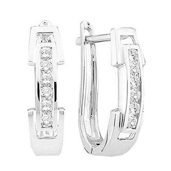 Dazzling Rock Dazzlingrock Collection 0.25 Carat (Ctw) 14K Round Cut White Diamond Ladies Huggies Hoop Earrings 1/4 Ct, White Gold 2 Bông tai Dazzling Rock Dazzlingrock Collection 0.25 Carat (Ctw) 14K Round Cut White Diamond Ladies Huggies Hoop Earrings 1/4 Ct