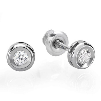 Dazzling Rock Dazzlingrock Collection 0.25 Carat (Ctw) 14K Round Cut Diamond Bezel Stud Earrings 1/4 Ct, White Gold 1 Bông tai Dazzling Rock Dazzlingrock Collection 0.25 Carat (Ctw) 14K Round Cut Diamond Bezel Stud Earrings 1/4 Ct