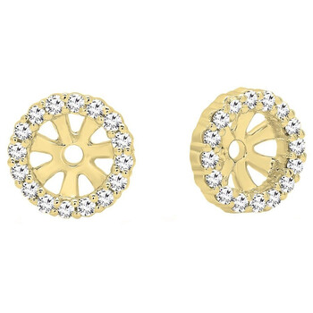 Dazzling Rock Dazzlingrock Collection 0.16 Carat (Ctw) 14K Round Diamond Removable Jackets For Stud Earrings, Yellow Gold 2 Bông tai Dazzling Rock Dazzlingrock Collection 0.16 Carat (Ctw) 14K Round Diamond Removable Jackets For Stud Earrings