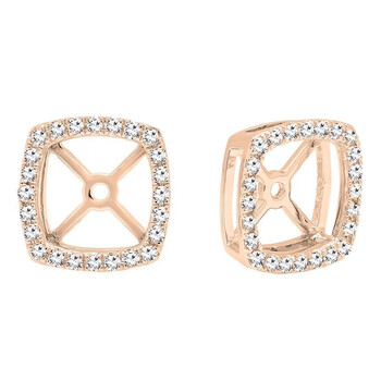 Bông tai Dazzling Rock Dazzlingrock Collection 0.30 Carat (Ctw) 10K Round White Diamond Removable Jackets For Stud Earrings 1/3 Ct