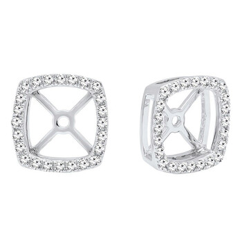 Dazzling Rock Dazzlingrock Collection 0.30 Carat (Ctw) 14K Round White Diamond Removable Jackets For Stud Earrings 1/3 Ct, White Gold 1 Bông tai Dazzling Rock Dazzlingrock Collection 0.30 Carat (Ctw) 14K Round White Diamond Removable Jackets For Stud Earrings 1/3 Ct