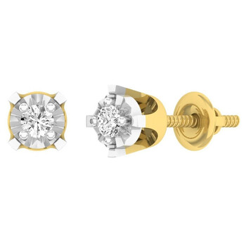 Bông tai Dazzling Rock Dazzlingrock Collection 0.15 Carat (Ctw) 14K Round White Diamond Ladies Stud Earrings
