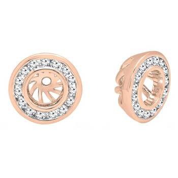Bông tai Dazzling Rock Dazzlingrock Collection 0.25 Carat (Ctw) 14K Round Cut Diamond Removable Jackets For Stud Earrings 1/4 Ct