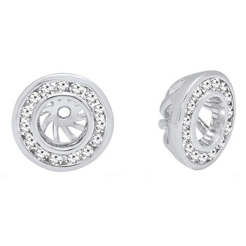 Bông tai Dazzling Rock Dazzlingrock Collection 0.25 Carat (Ctw) 14K Round Cut Diamond Removable Jackets For Stud Earrings 1/4 Ct