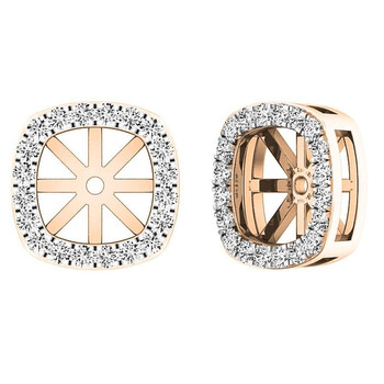 Bông tai Dazzling Rock Dazzlingrock Collection 0.30 Carat (Ctw) 10K Round Diamond Removable Jackets For Stud Earrings 1/3 Ct