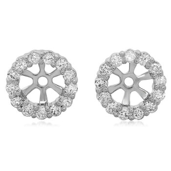 Bông tai Dazzling Rock Dazzlingrock Collection 0.30 Carat (Ctw) 10K Round Diamond Removable Jackets For Stud Earrings 1/3 Ct