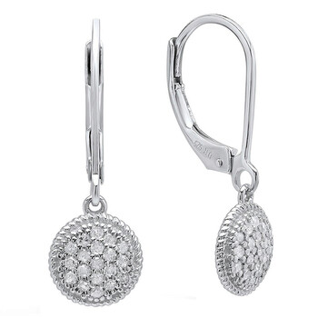 Dazzling Rock Dazzlingrock Collection 0.35 Carat (Ctw) Round White Diamond Dangling Drop Earrings 1/3 Ct, Sterling Silver 1 Bông tai Dazzling Rock Dazzlingrock Collection 0.35 Carat (Ctw) Round White Diamond Dangling Drop Earrings 1/3 Ct
