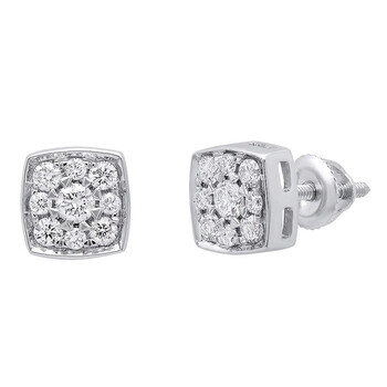 Dazzling Rock Dazzlingrock Collection 0.40 Carat (Ctw) 14K Round White Diamond Ladies Cluster Earrings, White Gold 2 Bông tai Dazzling Rock Dazzlingrock Collection 0.40 Carat (Ctw) 14K Round White Diamond Ladies Cluster Earrings