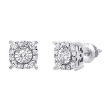 Bông tai Dazzling Rock Dazzlingrock Collection 0.30 Carat (Ctw) 10K Round White Diamond Ladies Stud Earrings 1/3 Ct