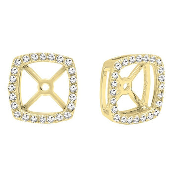 Bông tai Dazzling Rock Dazzlingrock Collection 0.28 Carat (Ctw) 18K Round White Diamond Removable Jackets For Stud Earrings 1/4 Ct